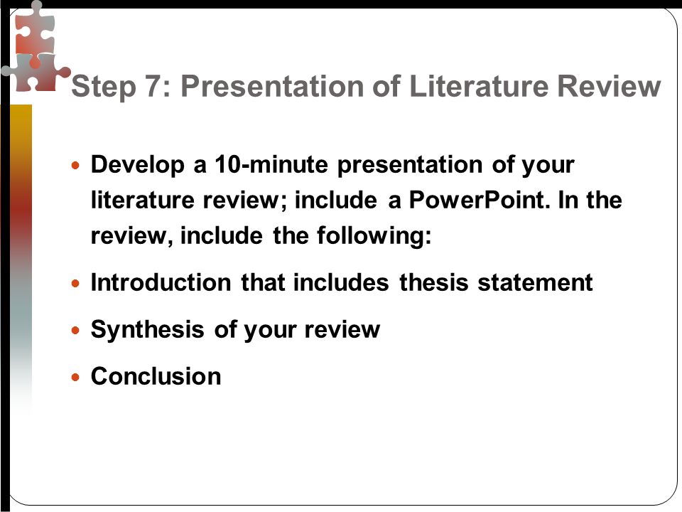 How to write a literature review conclusion